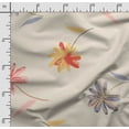 thumbnail image 2 of Soimoi Floral Print, Silk Fabric, Decor Sewing Fabric by The Yard 42 Inch Wide,Decorative Fabric for Shirts Suits Ties, Brown & Wine, 2 of 5