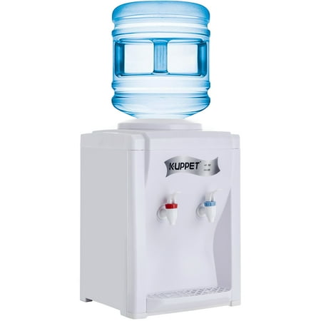 KUPPET Countertop Water Cooler Dispenser-3-5 Gallon Hot & Cold Water, ideal For Home Office Use, (17", White)