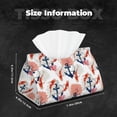 thumbnail image 5 of Pofeuu Koi Fish And Corals Print Tissue Box Cover, Modern Decorative PU Leather Rectangular Tissue Box Case Organizer Holder for Vanity Countertop, Night Stands, Livingroom, 5 of 7