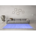 thumbnail image 3 of Ahgly Company Indoor Round Solid Blue Modern Area Rugs, 4' Round, 3 of 4