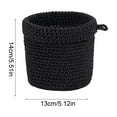 thumbnail image 3 of Handmade Woven Fabric Storage Basket Hanging Organizer, Cotton Rope Wall Mounted Storage Bin for Bedside Desktop Organization, 3 of 6