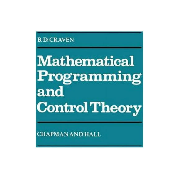 Chapman and Hall Mathematics Mathematical Programming and Control Theory, (Paperback)