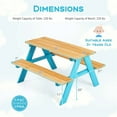 thumbnail image 3 of Costway Kids Picnic Table Set Children Outdoor Wooden Table with Bench Seats Backyard, 3 of 10
