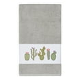 thumbnail image 3 of Authentic Hotel and Spa  Turkish Cotton Cactus Embroidered Light Grey 8-piece Towel Set, 3 of 5