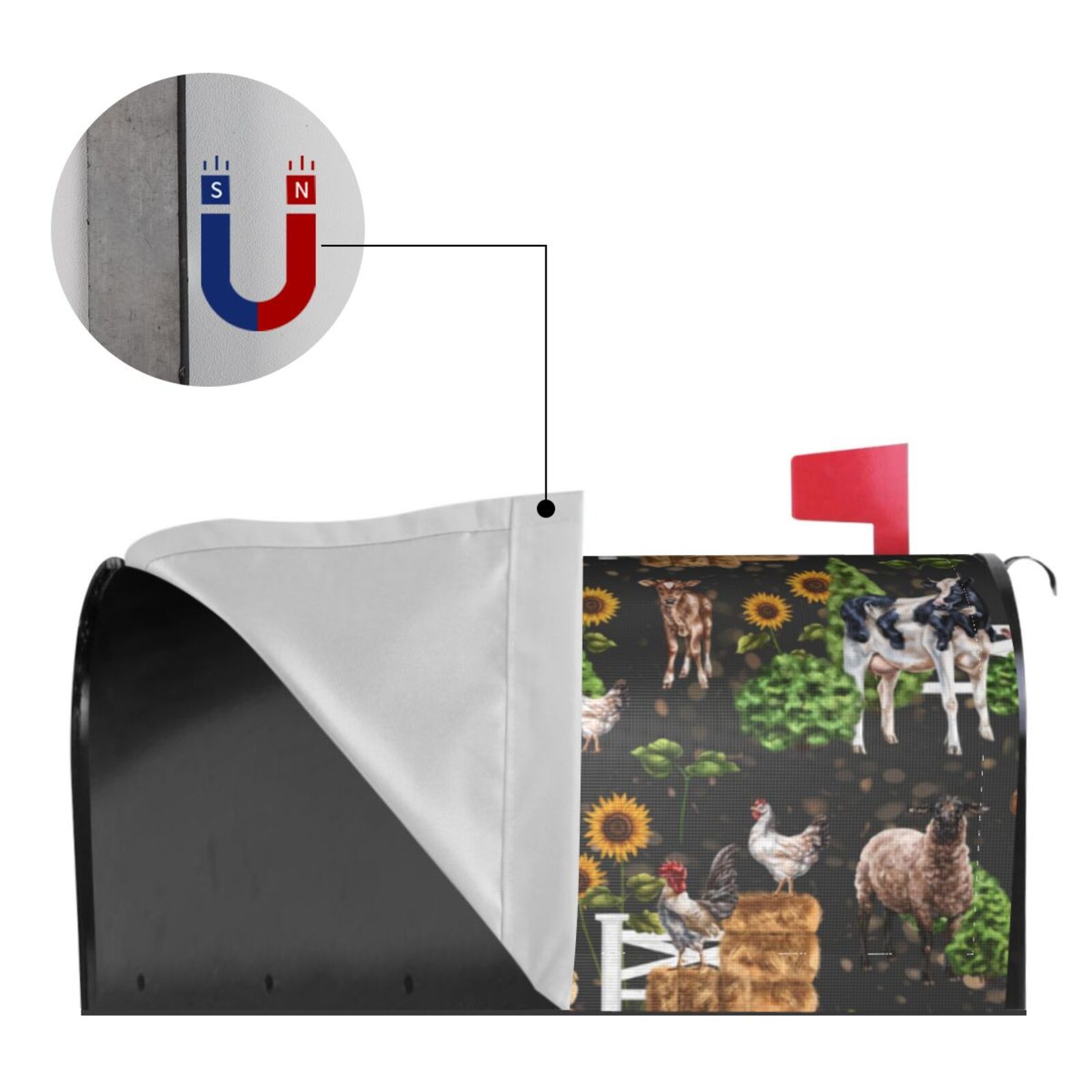 Kdxio Magnetic Mailbox Cover 21x18 in Mailbox Cover Outdoor Decoration Holiday Mailbox Covers for Home Garden Yard-21x18 in