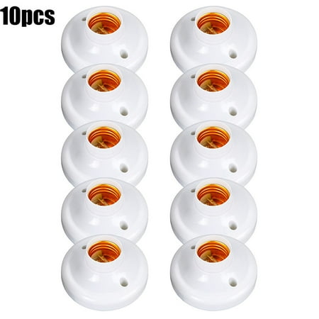

10pcs E27 Light Bulb Pendants Lamp Holder Screw Cap Sockets Round Fixing Base