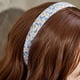 thumbnail image 4 of Laklulu Banda de flores pequeña antideslizante, Aros para el cabello para mujeres y niñas, 4 of 5