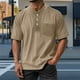 thumbnail image 1 of pstuiky camisetas de hombre, Blusas/camisetas casuales de verano para hombre, de color liso y cuello redondo camisetas de hombre l, 1 of 6