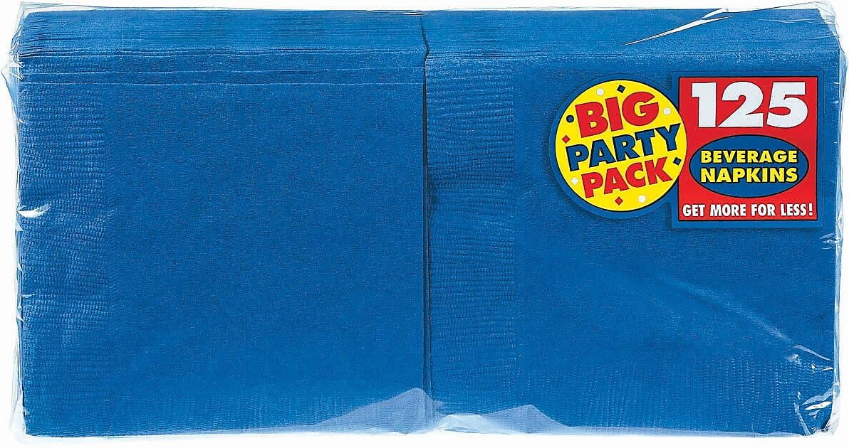 Jet Black Pack of 50 Party Supply Amscan Big Party Pack 2-Ply Dinner Napkins 