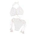 thumbnail image 3 of Womens Two Piece Swimsuits Halter Bathing Suit Tie Side Swimwear Bikini Sets, 3 of 3