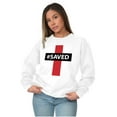 thumbnail image 4 of Saved Hashtag Religious Christian Sweatshirt for Men or Women Brisco Brands S, 4 of 6