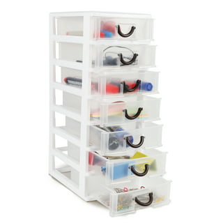  MYKASEN Desk Storage Organizer with 9 Drawers, Clear