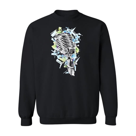Vintage Microphone Design Sweatshirt Women -Image by Shutterstock, Female 5X-Large