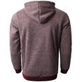 thumbnail image 3 of Ma Croix Mens Lightweight Marled Pullover Hoodie Texture Brushed Fleece, 3 of 5