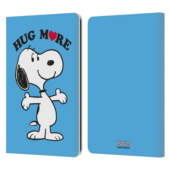Head Case Designs Peanuts Snoopy Hug More Leather Book Wallet Case Cover For Amazon Kindle Paperwhite 1 / 2 / 3