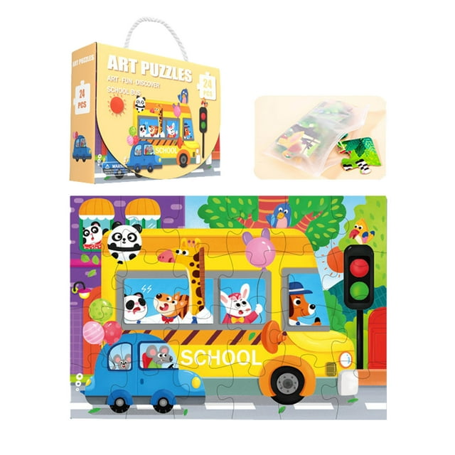Rompecabezas Para Niños 24 Piezas Juguetes Educativos Para El Aprendizaje De Niños Pequeños Niños De 3, 4, 5 Y 6 Años Rompecabezas Para Niños