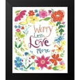 thumbnail image 2 of Zaman, Farida 15x17 Black Modern Framed Museum Art Print Titled - Floral Quote I, 2 of 5