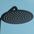 thumbnail image 4 of Exposed Shower System with Rainfall Head Handheld Spray and Tub Spout, Height Adjustable Solid Brass 3-Functions Wall Mounted Outdoor  Complete Shower System, Matte Black, 4 of 9