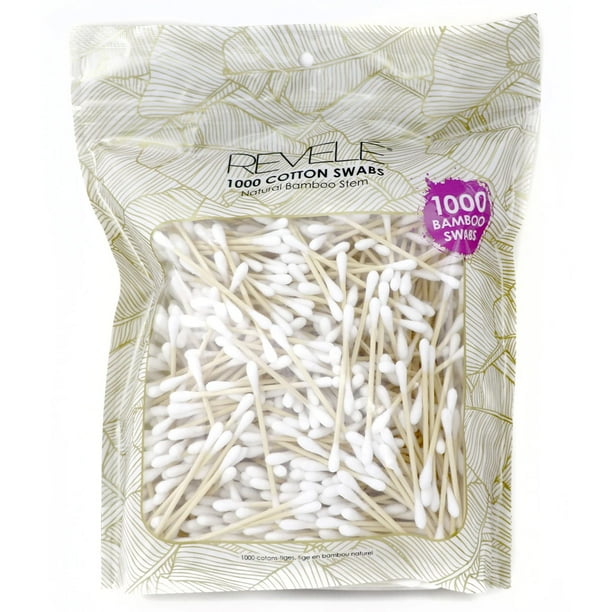 REVELE Bamboo Stick Cotton Swabs, 1000 Count