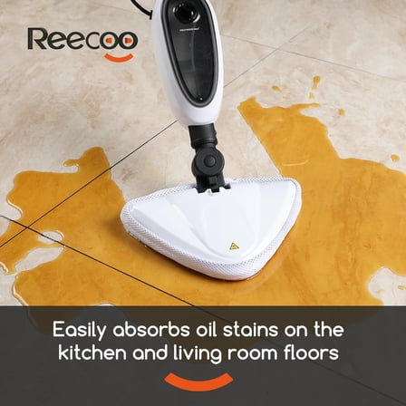 Steam Mop with Attachments, 20s Rapid Heating, Lightweight Floor Steamer for Kitchen, Living Room Wood Floor Tile Carpet Cleaning