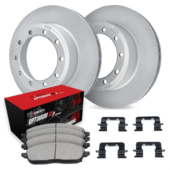 R1 Concepts Carbon Coated Disc Brake Rotor Set with Optimum Oe Pads and Hardware WDUH1-99231