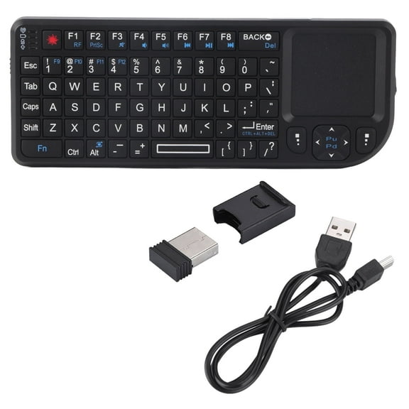 Mini Keyboard, 2.4GHz Wireless Touchpad/Rechargeable Ultra Mini Thin USB Backlit Keyboard for PS3/4, for X-BOX 360 with Multimedia Keys Mini Wireless Keyboard