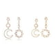 thumbnail image 5 of Pendientes de joyas Hollow-Out Moon Sun Parring Exquisito Parnas colgantes Colgantes Accesorio de moda para decoración de vestimenta Golden 1 par Inevent AP009009-02B, 5 of 6