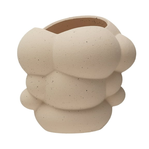 Bloomingville Stoneware Organic Shaped Vase, Cream Sand Finish
