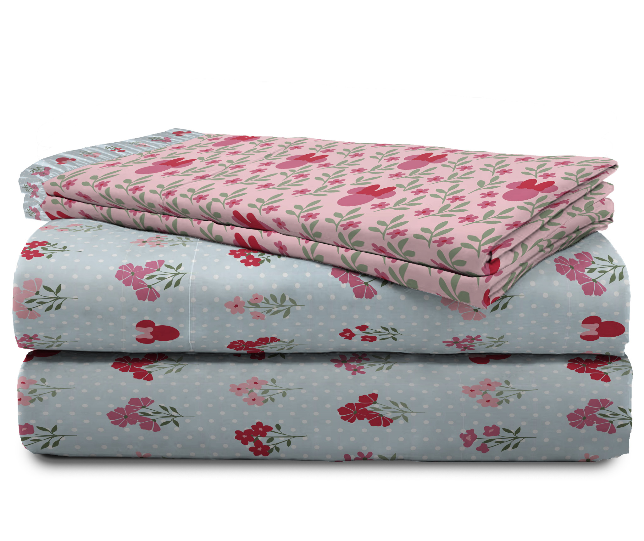 Minnie Mouse 4-Piece Full Sheet Set, Polyester, Multicolor, Disney