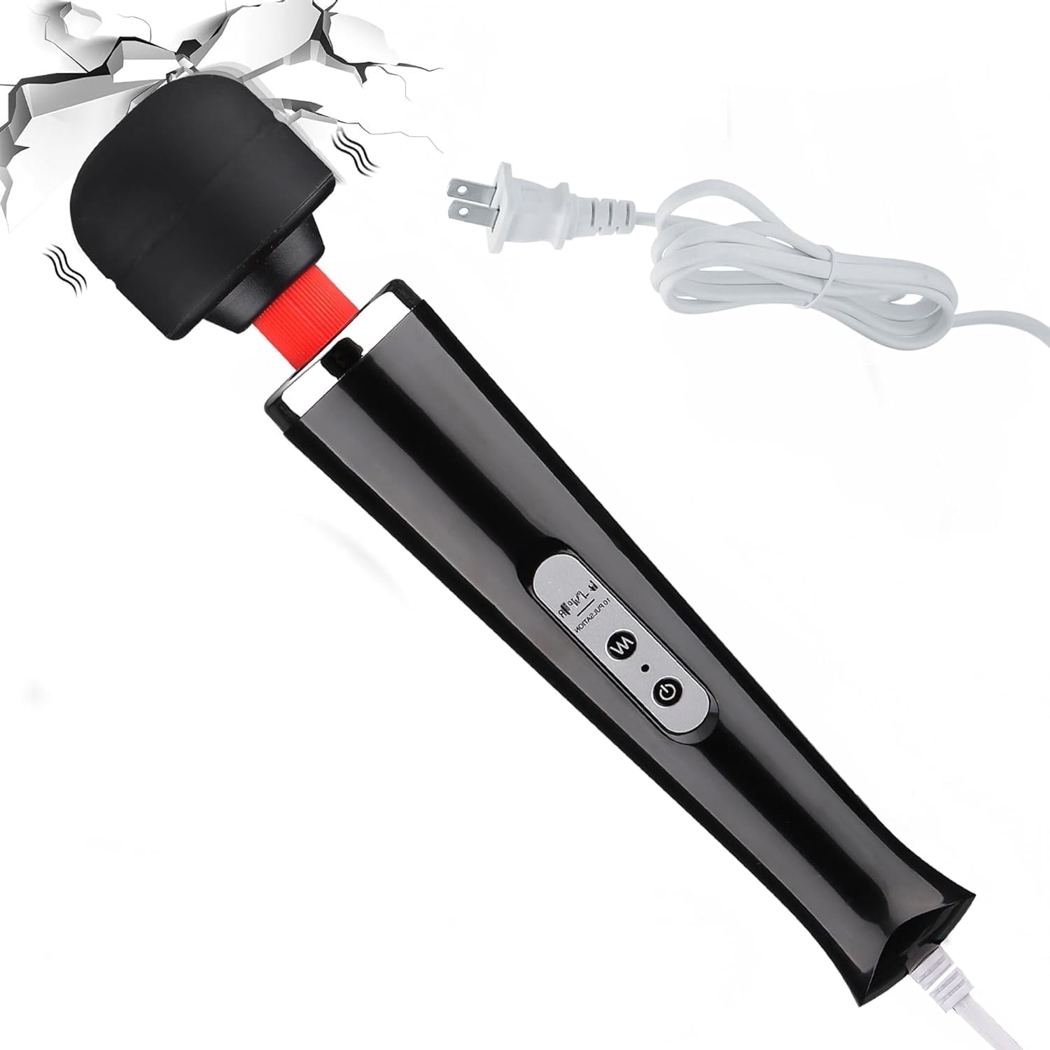 Artrylin 10-Speed Handheld Back Massager, Powerful Plug-in Percussion Massage Gun for Neck, Shoulder, Back Pain Relief, Deep Tissue Muscle Relaxation,Black
