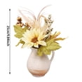 thumbnail image 3 of Antique Ceramic Pitcher Vase with Handle - Matte Textured Farmhouse Jug for Rustic Home Decor, Neutral Clay Pottery Vase for Flowers or Standalone Shelf Decor, 3 of 6
