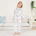 thumbnail image 5 of Fluffy Pajamas Set Fuzzy Winter Warm Pj Sets Pullover Tops and Long Pants Unicorns and Magic Wands Medium, 5 of 8