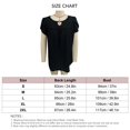 thumbnail image 3 of Camiseta de verano para mujer, mangas cortas de pétalos, busto plisado, agujeros huecos, tela, Color puro, blusas casuales, negro XL, 3 of 3