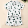 thumbnail image 2 of Boy Outfit Set Baby Boys Clothes Set Toddler Infant Boys Button-down Shirt Tops + Cotton Gauze Shorts Summer Outfit 2PCS with Pockets Toddler Boy Short Set, 2 of 6