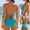 Swimwear-700Light Blue, variant on Xdegoge Bikini Sets for Women Halter Tie Knot Cheeky Bottom Two Piece Bathing Suits Smooth Lace Up Cross Backless Solid Flattering Beachwear Swimwear
