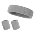 thumbnail image 1 of SharkTRUE Sweat-Wicking Quick-Dry Cotton Headband & Wristbands Set for All Sports, 1 of 8