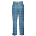 thumbnail image 3 of DHFJKG Linen Pants Women Bohemian Casual Summer Lightweight Loose Fit Straight Leg Drawstring Elastic Waist Beach Pants Comfy Trousers, 3 of 4