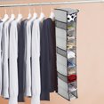 thumbnail image 3 of ZOUSSIQI Wardrobe Storage Bag 10-Layer Closet Shelf Hanging Clothes Shoes Holder Rack Organizer Grey JU316-49284, 3 of 13