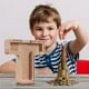 thumbnail image 3 of Piggy-Bank for Kids Boys Girls Large Piggy Banks 26 English Alphabet Letter,Personalized Wooden,Transparent Money Saving Box (1 Pc), 3 of 9