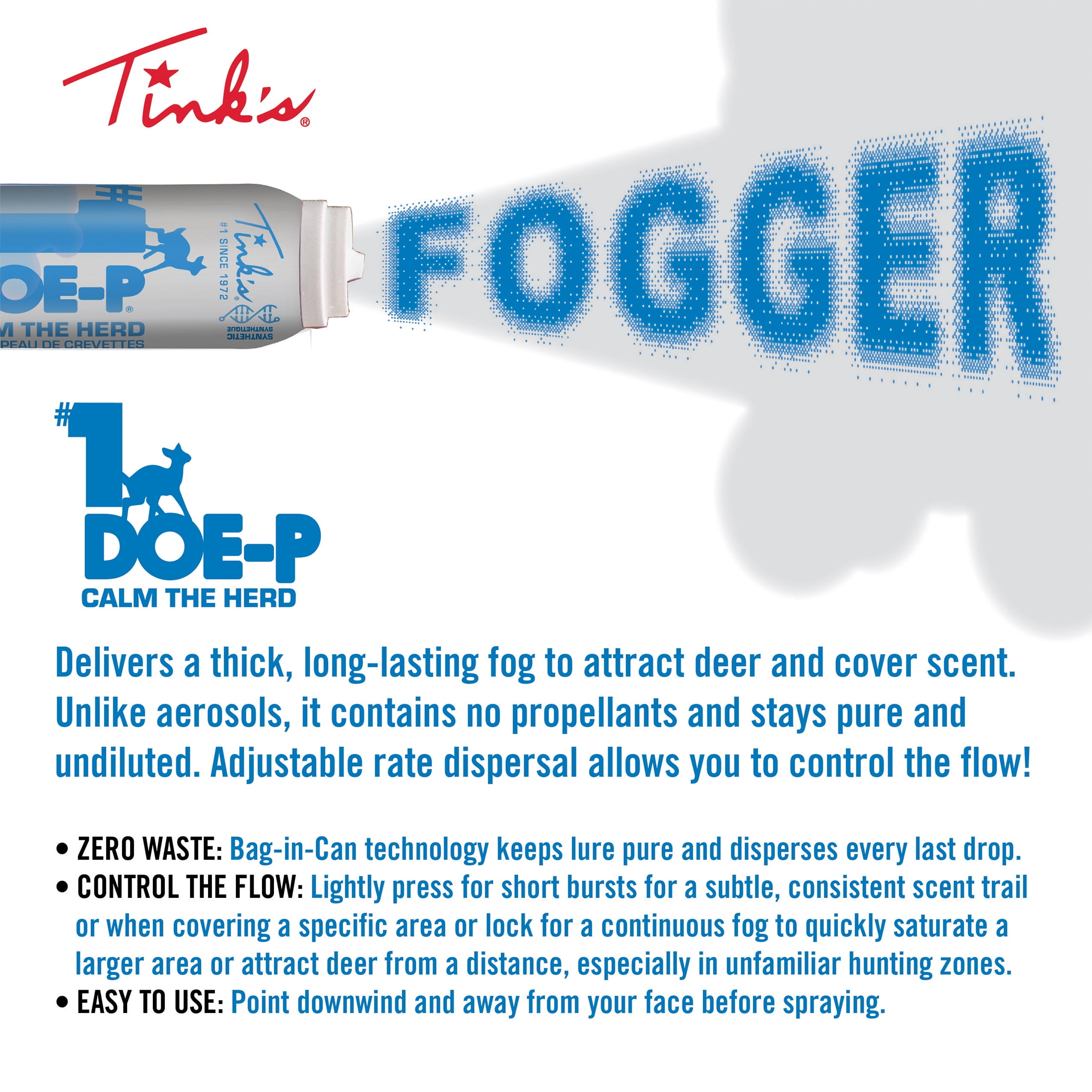 Tink's #1 Doe-P Synthetic Non-Estrous Doe Urine Hot Shot Fogger - 5 oz.