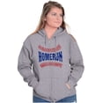 thumbnail image 4 of Sports Fan Baseball Stitches Homerun Unisex Fleece Graphic Zip Up Hoodie Brisco Brands 2X, 4 of 5