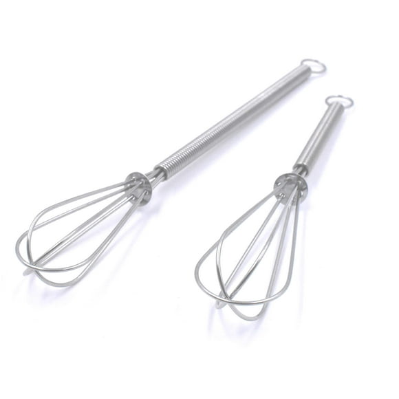 Art&Beauty 2 Pack Mini Wire Kitchen Whisks-Each Of 1Pcs 5 Inch And 6 Inch Silver