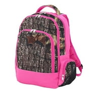 Wholesale Boutique Reinforced Design Water Resistant Backpack Camo with Pink Trim