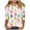 AB62 Multicolour, variant on Easter T-Shirts For Women Bunny Print 3/4 Sleeve Crew Neck Tops Fashion Stylish Ladies Festival Party Playwear Shirts Multicolour Size Xxl