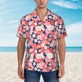 thumbnail image 2 of Fotbe Japanese Cherry Blossoms Camisa Hawaiana para Hombre Unisex – Camisa Casual de Verano con Botones de Manga Corta de Algodón y Lino,3X-Large, 2 of 7