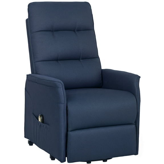 HOMCOM Lift Recliner Chair, Power Lift Sofa with Quick Assembly, Deep Blue