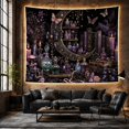thumbnail image 6 of Crescent Moon with Potion Bottles and Gothic Books in a Starry Night, Mystical Fantasy for Dark Decor Fans, Witchcraft Room Art, Halloween Gift Tapestry Wall Hanging for Bedroom and Living Room, 6 of 7
