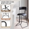 thumbnail image 5 of Memoryfield Bar Stools Set of 2, Modern Counter Height Stools with Back, Faux Leather Bar Chairs with Ergonomic Backrest & Metal Legs for Kitchen Island, Home Bar, Black, 5 of 8