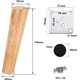 thumbnail image 2 of Juego de 4 patas de madera para muebles Patas de cama inclinadas de 15 cm Patas de mesa de café Patas de muebles de cocina en acabado nogal con accesorios de montaje para sillones, mesitas de noche, a, 2 of 3
