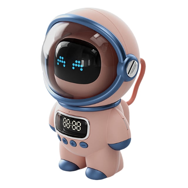 The Astronaut Speaker AI Intelligent Voice Speaker Clock Alarm Clock Small Night Light Birthday Gift Decor For Home Party Outdoor Office